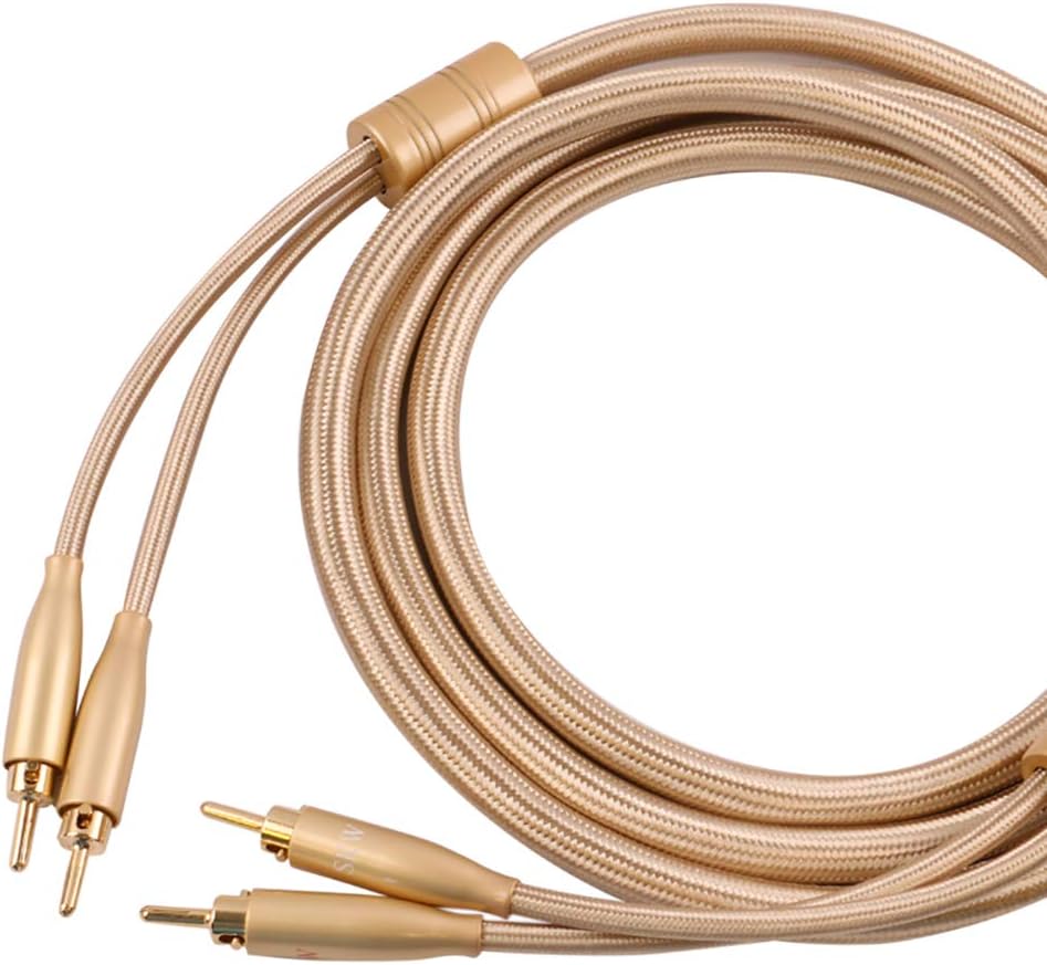 SKW Audiophile Speaker Cable,Single Crystal Copper with Locking Banana