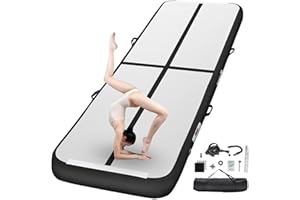 FBSPORT Inflatable Gymnastics Air Tumbling Track Mat Length 6.6ft 10ft 13ft 16ft 20ft Thickness 4/8 inches, Air Tumble Track 