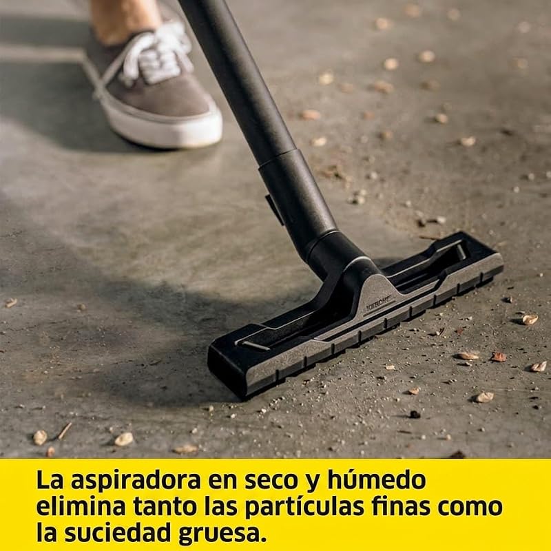, Aspirador en seco y húmedo WD 2 Plus V-12/4/18/C, Potencia 1000 W, Incluye Filtros y Boquilla para Suelo y Ranuras, Yellow/Black, Depósito de plástico 12 l, Manguera aspiración 1,8 m