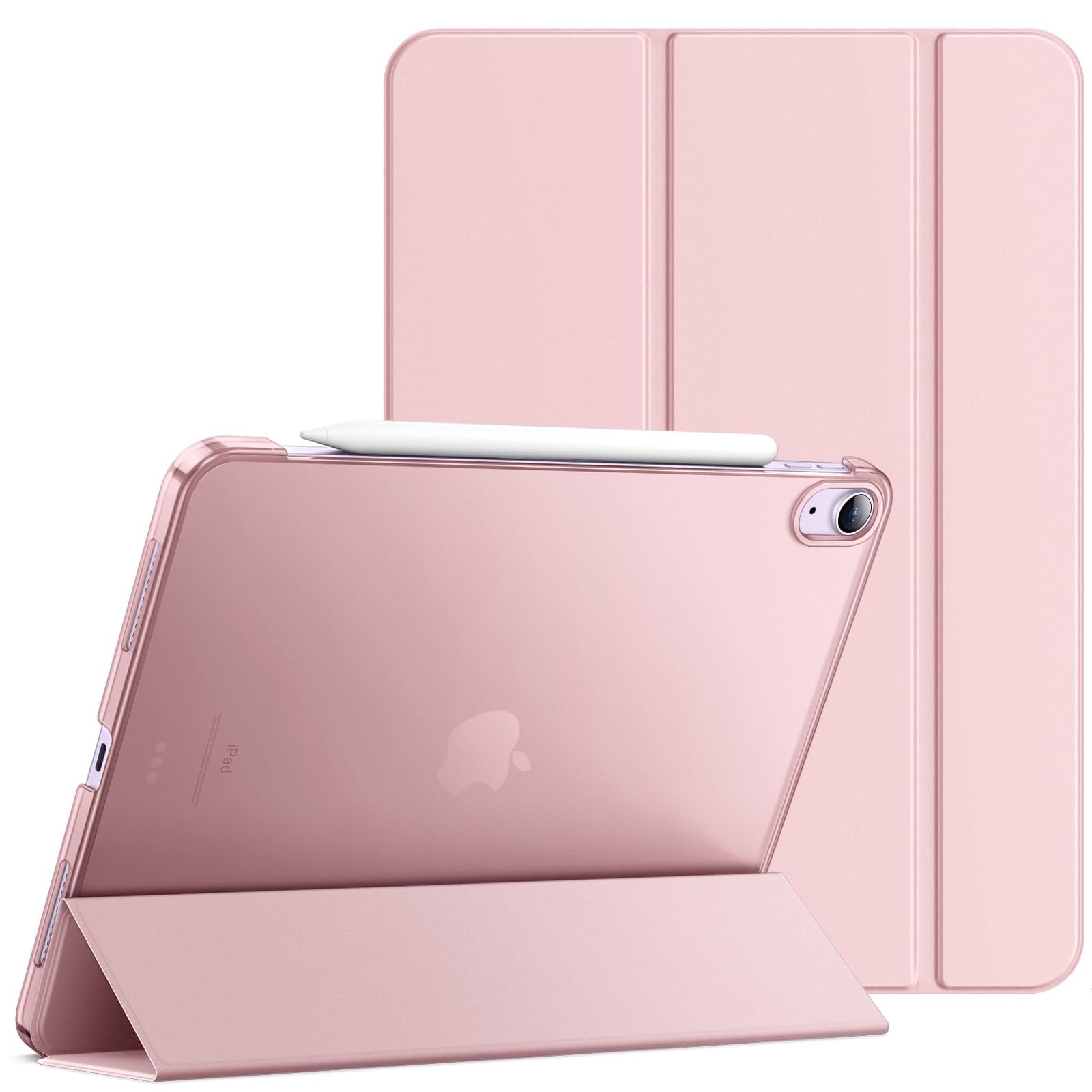 Photo 1 of JETech Case for iPad Air 11-Inch M3/M2 (2025/2024), iPad Air 5/4 (2022/2020 5th/4th Generation 10.9-Inch), Slim Stand Hard Back Shell Cover with Auto Wake/Sleep (Pink)