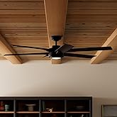 Casablanca Fans 53470 Melia - 6 Blade Ceiling Fan with Light Kit-12.58 Inch Tall and 65 Inch Wide, Finish Color: Matte Black,