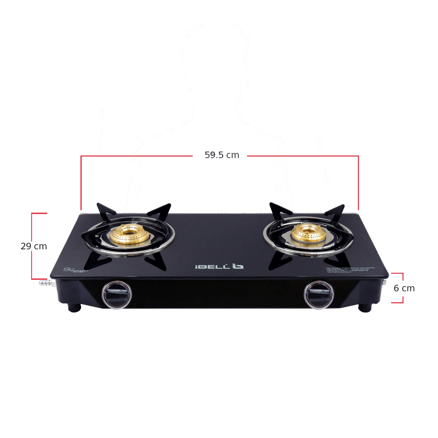 Glass Top 7MM Toughened Glass Gas Stove 2 Burner iBELL Best Price With Best Deal in Your City