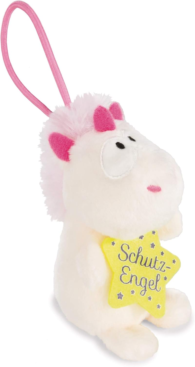NICI 42725 Message to Go Loop 8 cm Unicorn Theodor Guardian Angel, White / Pink - Image 3
