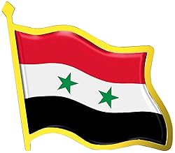 Syria Flag Lapel Pin - Enamel Metal National Badge