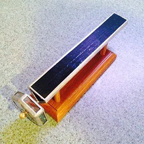 Black Stained Glass Kaleidoscope w/Wooden Display Stand