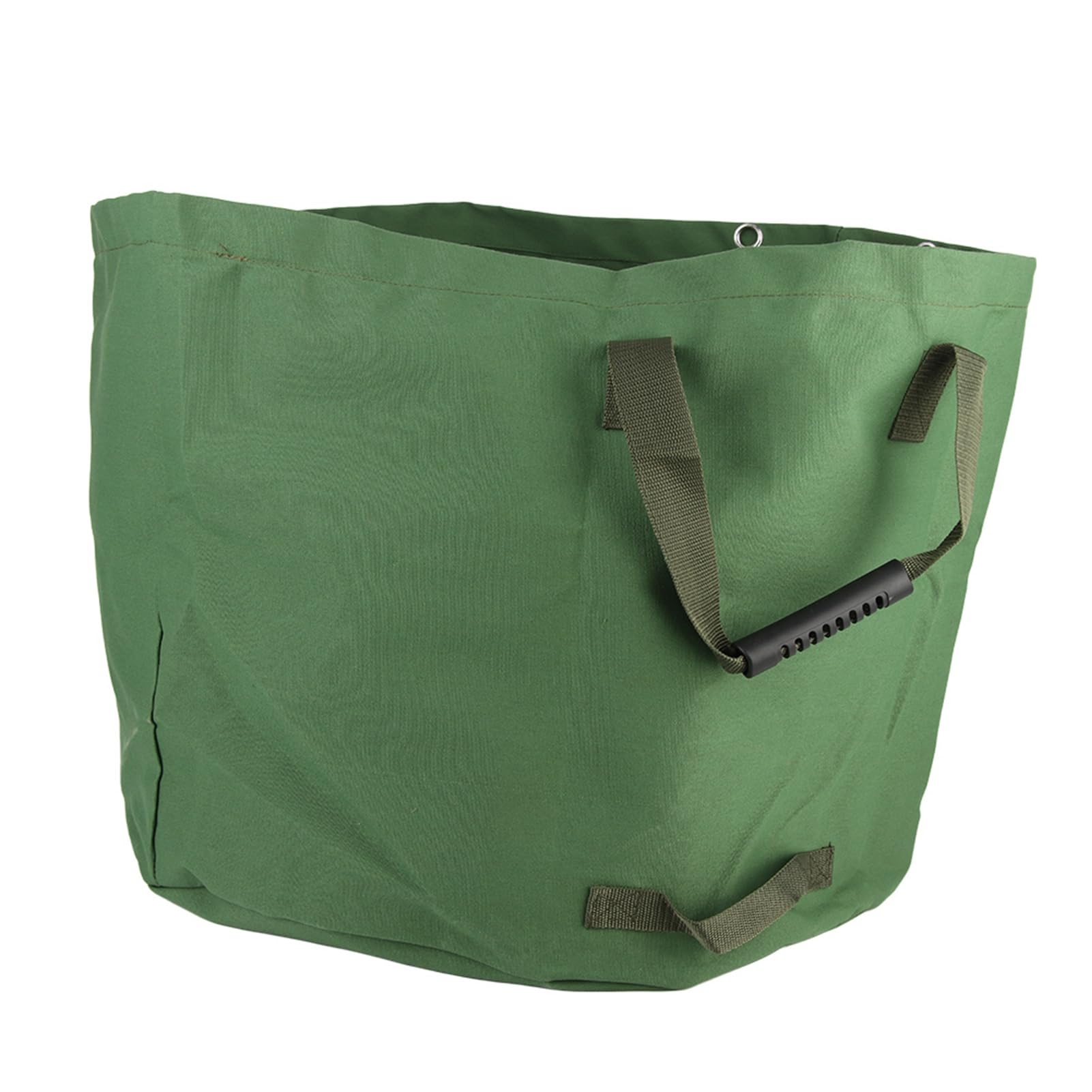 Gardening Waste Bag Portable Waterproof Canvas Garden Trash Bag Reusable Lawn Leaf Container Storage Tote for Home Gardener