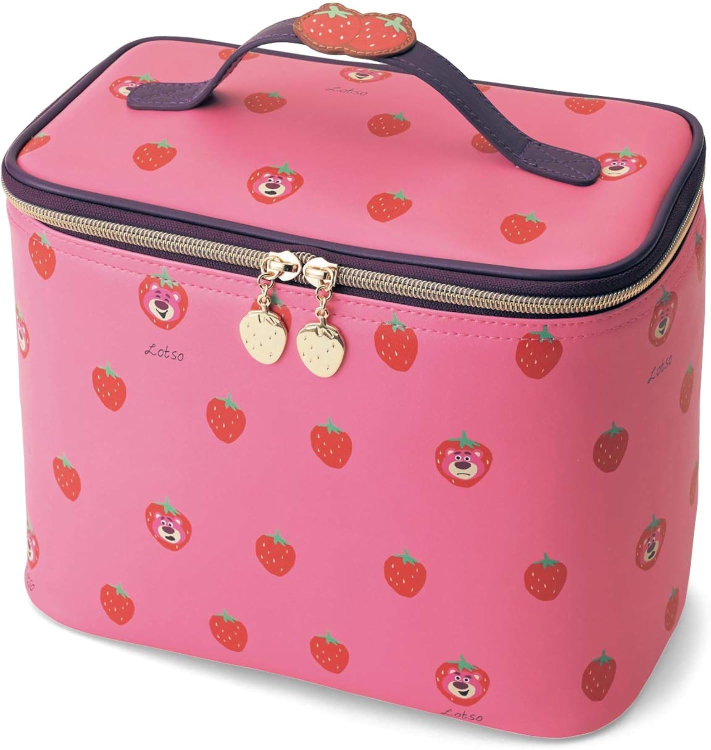 Amazon ベルメゾン ディズニー バニティボックス 化粧ポーチ いちご柄 ロッツォ ポーチ