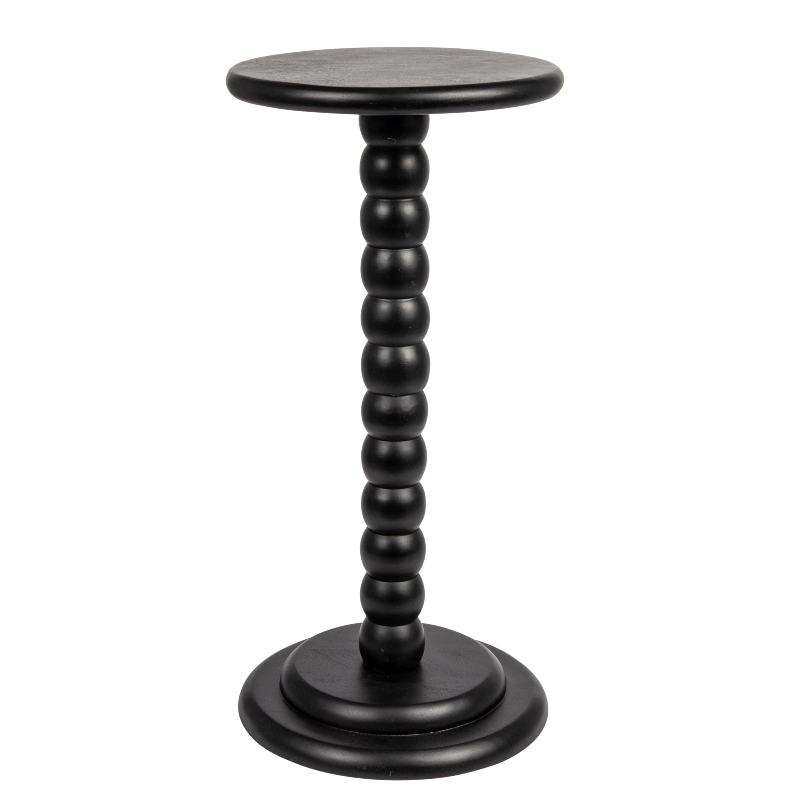 Photo 1 of Creative Co-Op Stacked Pedestal Cocktail Side Table, Black