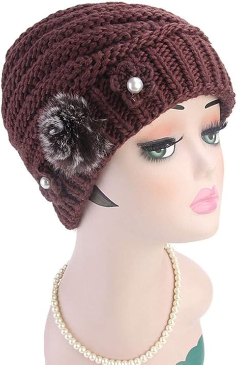 Amazon Fheaven Tm レディース ケーブルニットキャップ 冬用 暖かいニット帽 ターバン つば フラワー スキー 帽子 キャップ 12 18 Month ピンク キッチン収納 オンライン通販