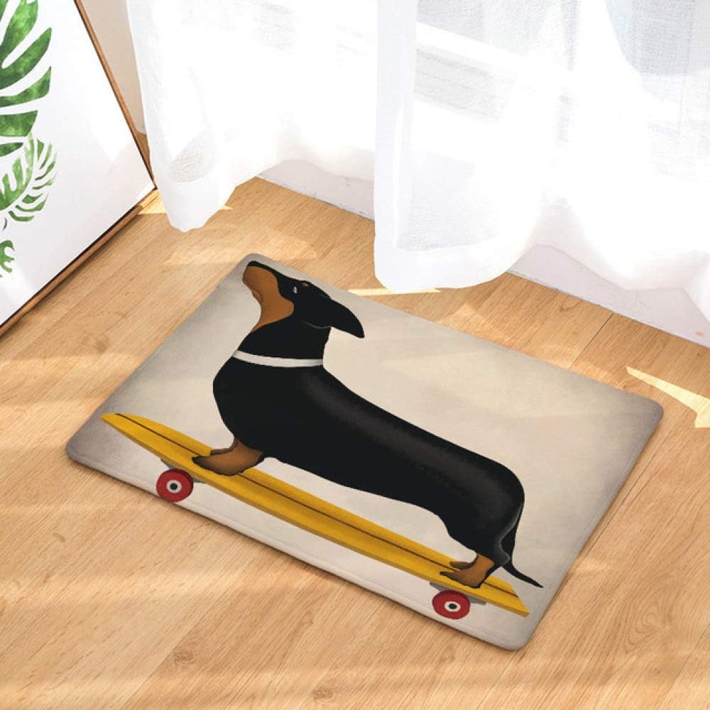 KFEKDT Flannel Doormat Bath Mat Bathroom Rugs Kitchen Rugs 3D Dog Carpets for Home Decoration No-13 400mm x 600mm