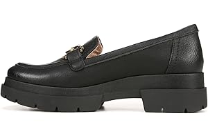 Naturalizer Womens Onyx Water Repellant Lug Loafer Loafer