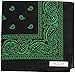Soophen One Dozen Cowboy Bandanas (32. Black and Green)