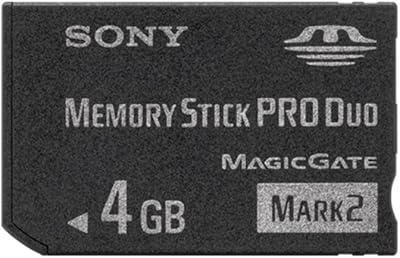 Sony 4GB Memory Stick PRO Duo Mark 2 Flash Memory Card Adapter Included