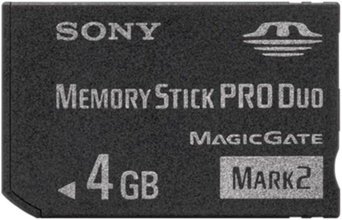 Sony 4GB Memory Stick PRO Duo Mark 2 Flash Memory Card Adapter Included