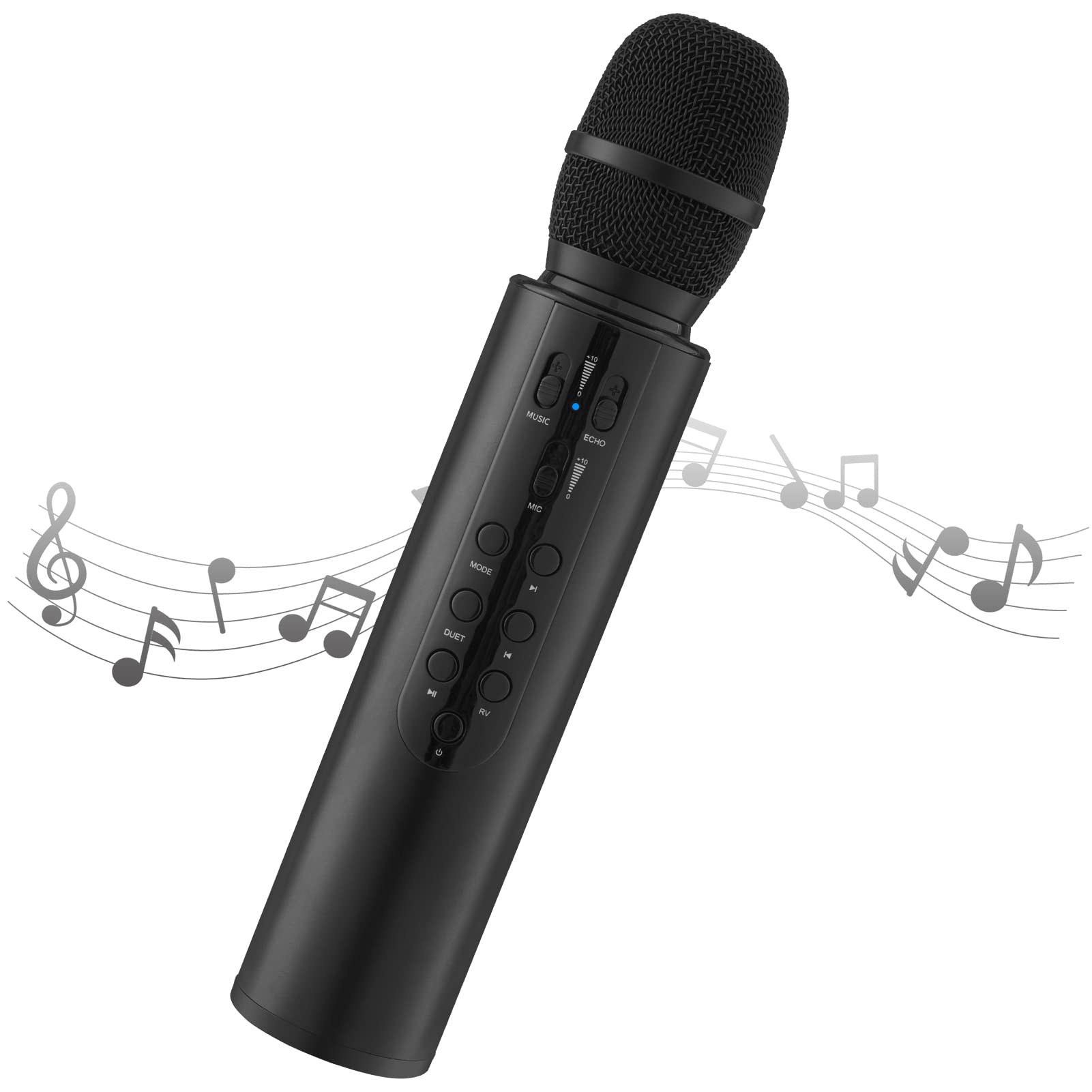 Aceshop Karaoke Wireless Microphone Portable Handheld Bluetooth Speaker Mic, Wireless Microphones Karaoke Machine Home KTV Player Compatible with Android & iOS Devices for Party/Singing/Meeting