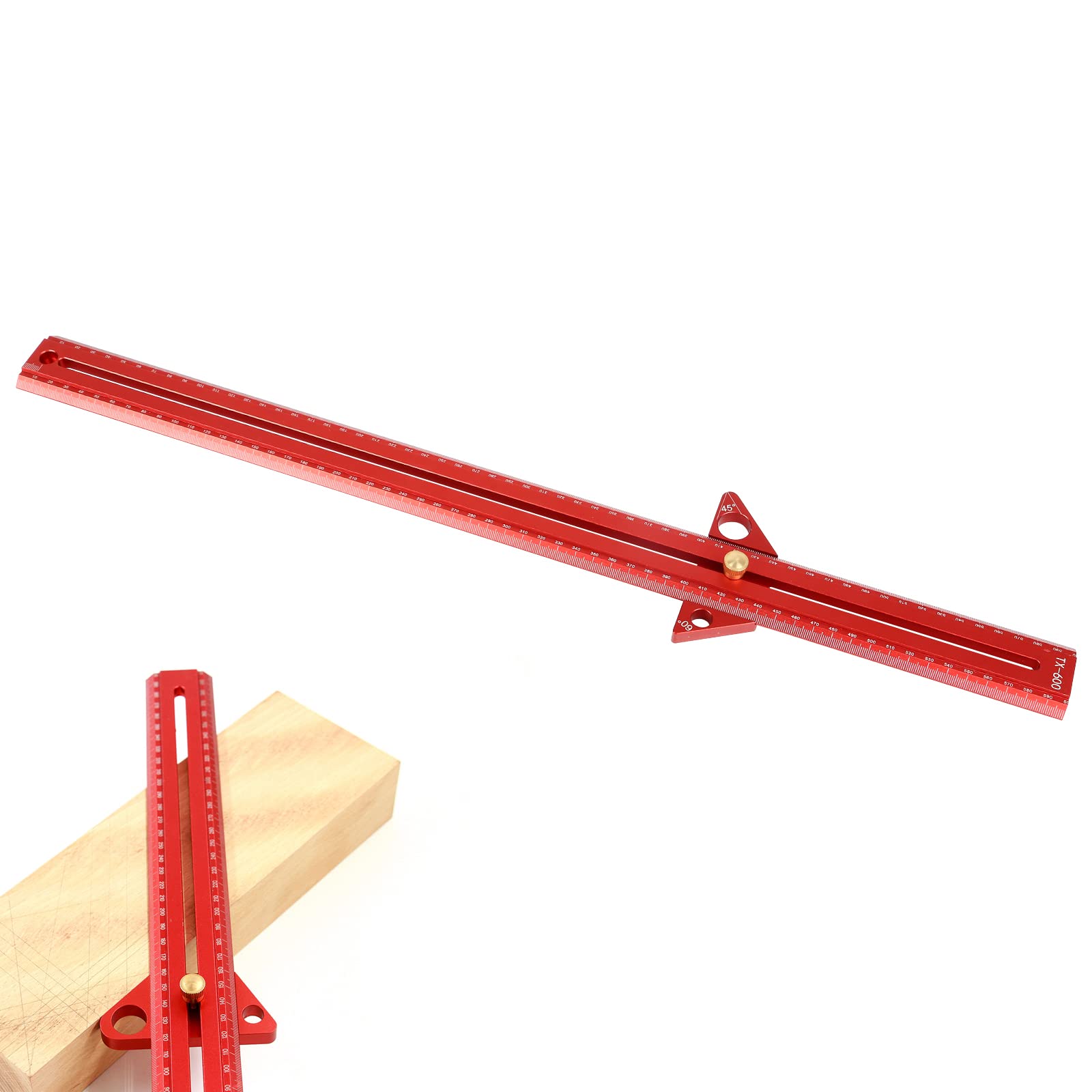 Maxant T-Type Woodworking Scriber, 90 Degree Line Gauge, Architect Ruler, T-Square, 600mm for Carpenter Work, Layout and Measuring Tools