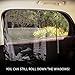Aokway Magnetic Car Window Shades, 2Pcs Double-Layer UV Protection Car Curtains for Rear Side Window Sun Shade, Universal Fit for Baby, Driver (Black, Rear 2pcs)