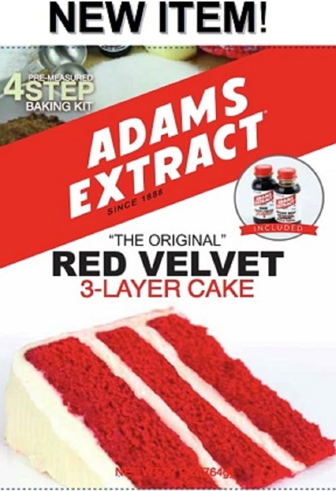 Adams Extract Red Velvet Cake Mix 27 Oz (Pack of 2)