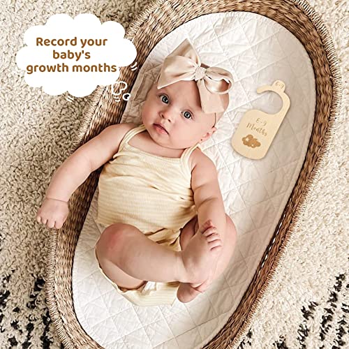 ibwaae Wooden Baby Closet Size Divider Organizer Hanger Clothing