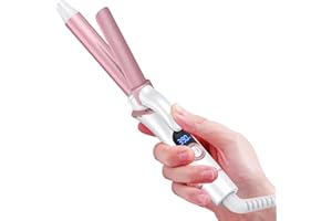 Ukliss Mini Curling Iron for Short Hair - Small Travel Curling Iron with Dual Voltage, Ceramic Barrel, 5 Heat Settings, 60 Min Auto-Off, Portable Curling Wand for Versatile Styling (3/4 inch)