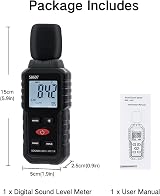 Mcbazel Decibel Sound Meter 30-130 dB A-weighted Digital Backlit LCD view 9