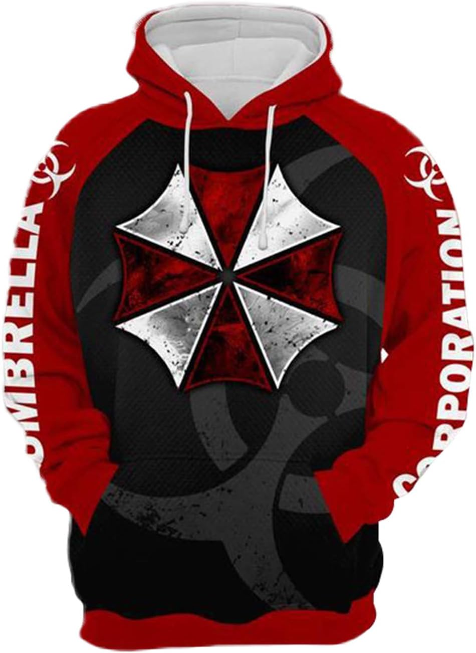 MUCLOTH Leon Kennedy Claire Redfield RPD Adult Zip up Hoodie Pullover Sweatshirt Halloween Cosplay Costume Top Unisex