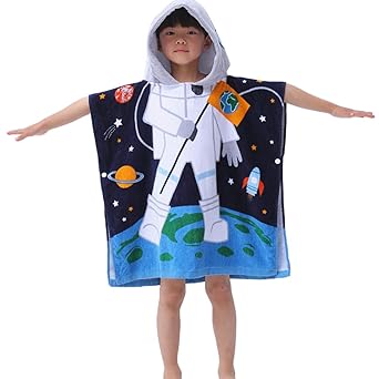 Ymwave Kapuzentuch Kinder 100% Baumwolle Bade-Poncho Badetuch Handtuch mit Kapuze für Jungen und Mädchen Kapuzenhandtuch Kids