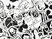 DreamerGO Graffiti Stickers 100 Pieces Black and White Smooth Car Motorcycle Bicycle Skateboard Laptop Luggage Vinyl Sticker
