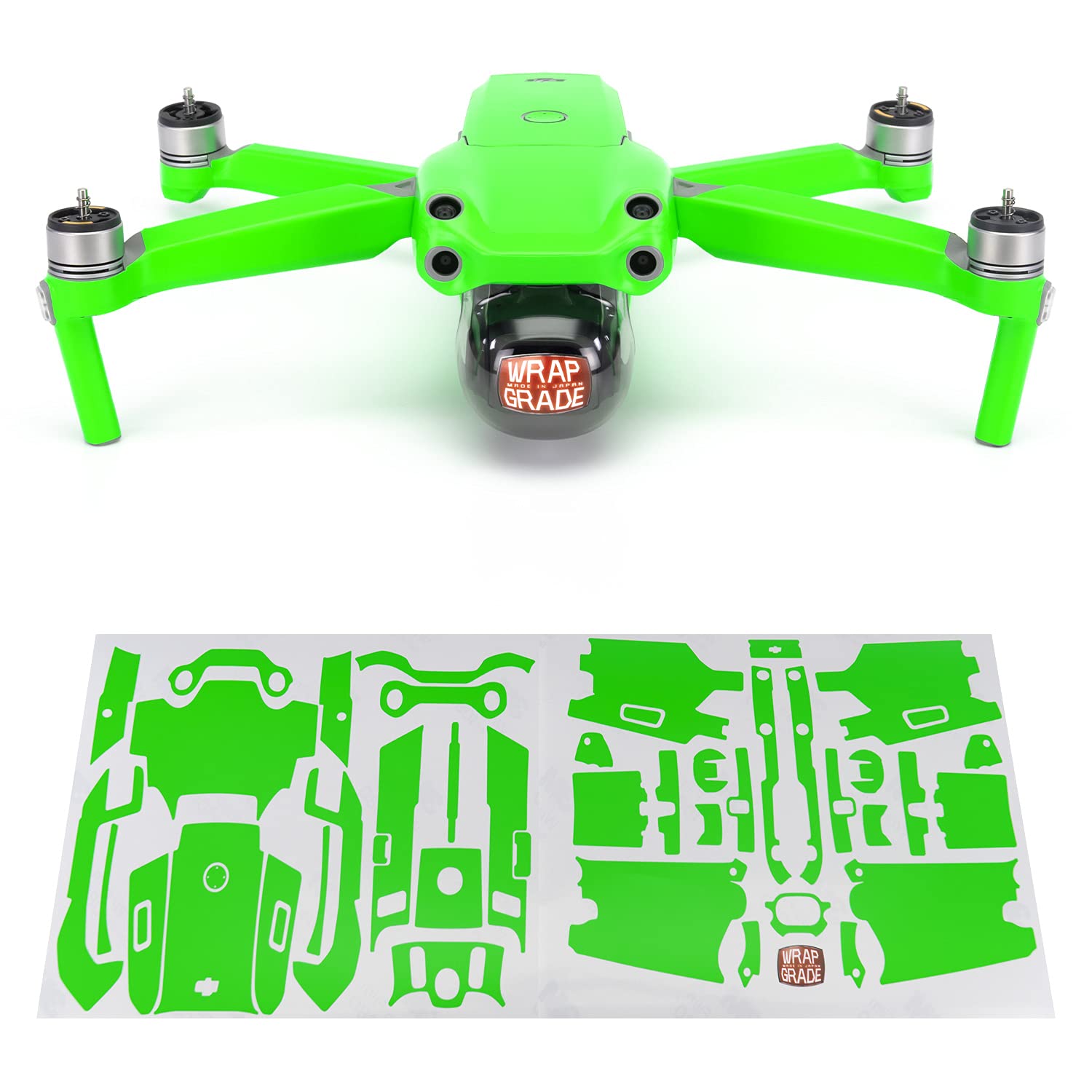 Wrapgrade Main Unit Skin DJI Compatible with DJI Air 2S (NEON GREEN)