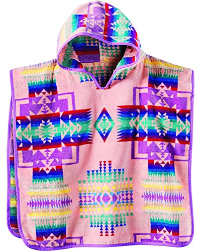 Pendleton Girls' Jacquard Hooded Towel Pink One Size