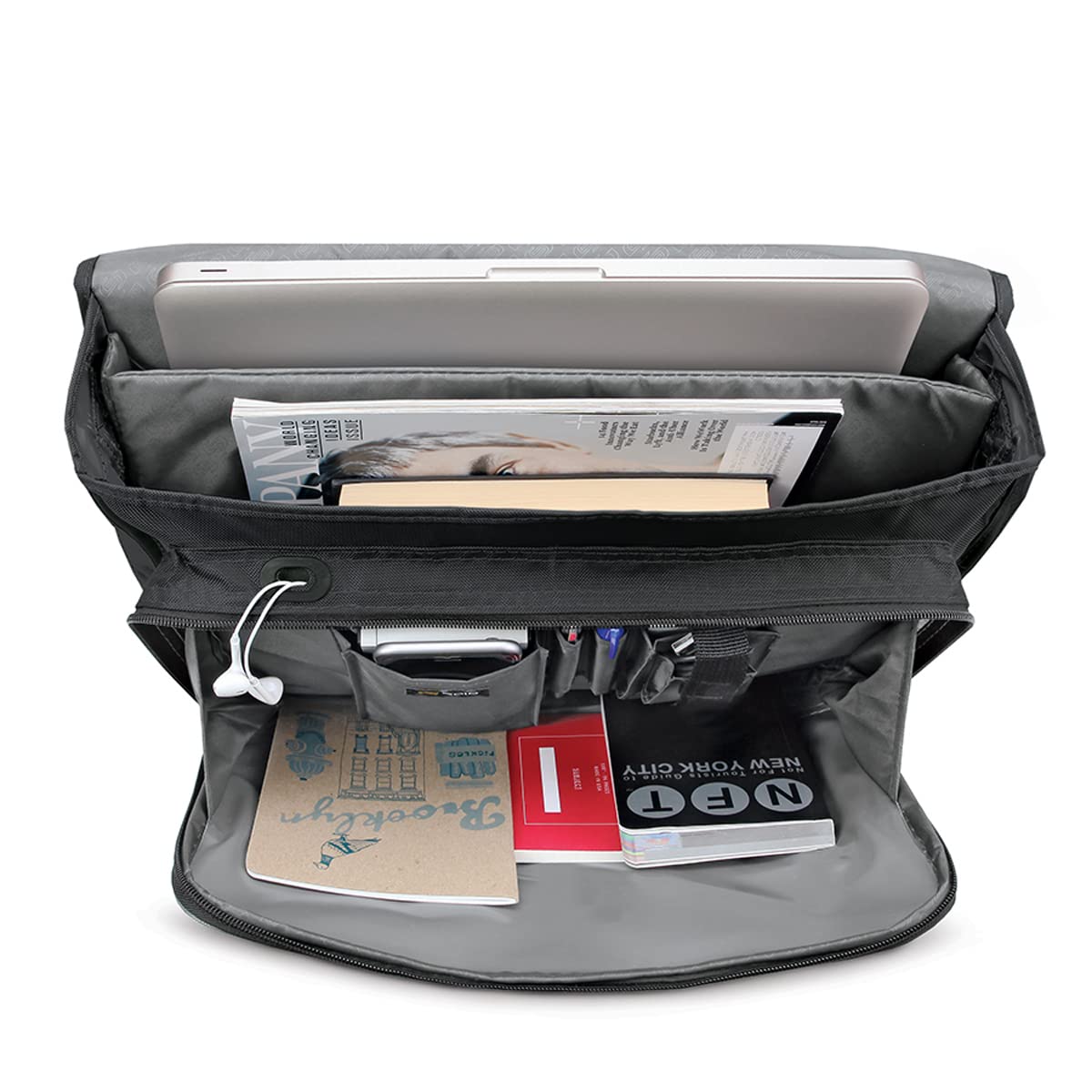 Solo New York Conquer 15.6-Inch Expandable Laptop Messenger, Black (NY10-4), One Size