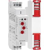 Multifunction Time Delay Relays AC DC 12V-240 Volt, 16A Mini Adjustable Timer Switch ON Off GRT8-M1, with 10 Electrical Timers Relay Control Delay Function for 1 Minute to 10 Days, DIN Rail Mount