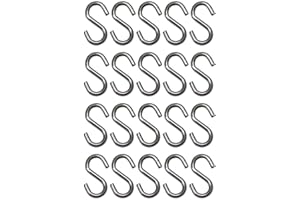 Tri Surge S Hook - Marine Grade 316 Stainless Steel 1.56" Long, 5/32" Thick Metal Hook for Hanging and Utility Use (100) S-Gancho