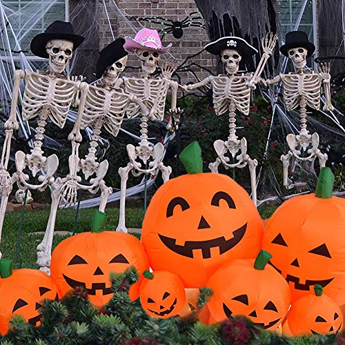 Eilane Halloween Inflatable Pumpkin Air Blown Jack-o-Lantern Decoration for Lawn Yard Garden Party Outdoor Decoration