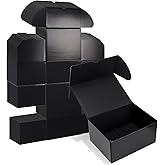 ZBEIVAN 8x6x4 Black Small Shipping Boxes, 20 Packs Corrugated Cardboard Mailer Boxes for Packaging Small Business Mailing Gif