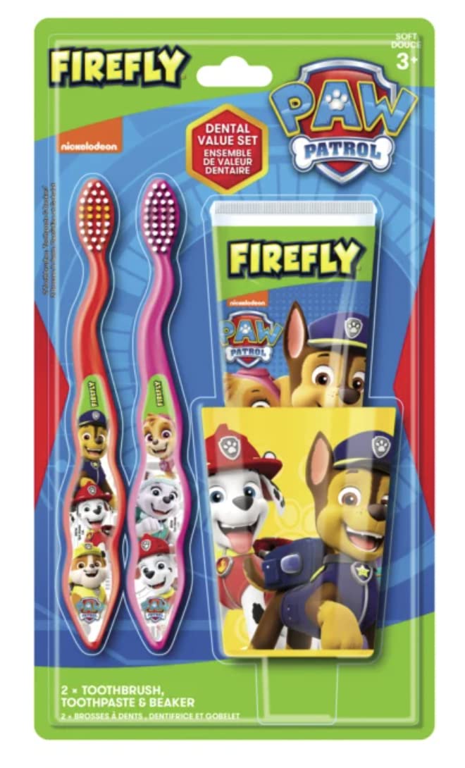 Firefly Paw Patrol Kids Dental Value Set – Brush, Cap & Bonus Essentials – 1 Count