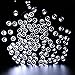 Qedertek Upgraded Solar/Battery Powered String Lights, 72ft 8 Modes 200 LED Dual Power Seasonal Decorative Fairy Lights for Christmas, Home, Garden, Patio, Lawn and Party Decorations(Cool White)