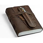 Large Leather Journal for Women & Men, Leather Bound Journal, 290 Lined Paper Diary Men Journal Leather Notebook Journal, Daily Handmade Writing Journal Vintage Journal For Leather Sketchbook, Leather Travel Journal For Men Leather Book