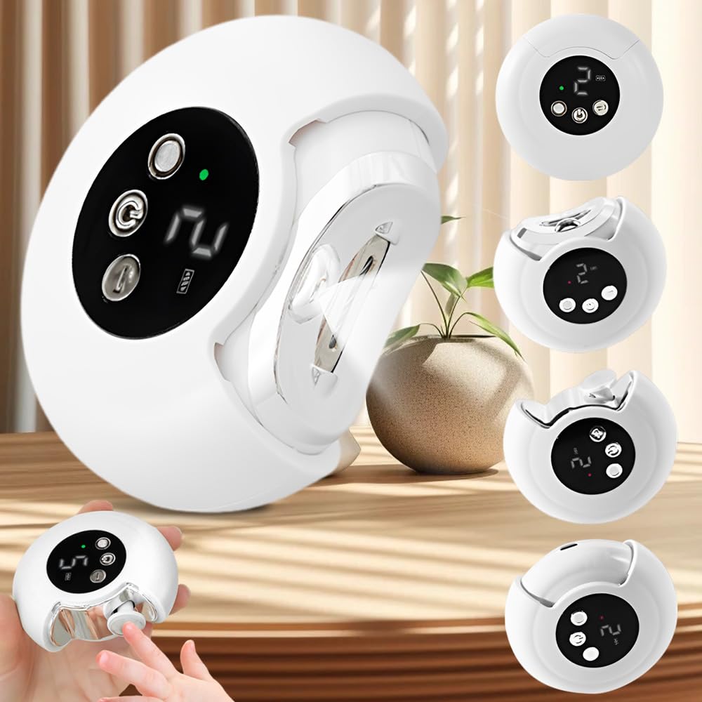 Rppiup Electric Nail Clippers, 3 Speeds 3 in 1 Automatic Nail Clipper for Cutting Grinding and Exfoliating, Wireless Charging Electric Nail Trimmer with Led Light and Nail Chip Memory for Women Men