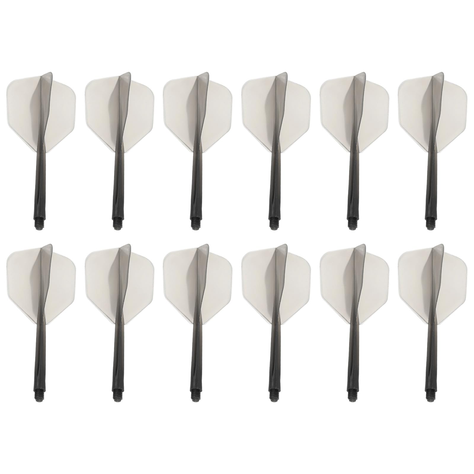 PATIKIL Integrated Dart Shaft & Flights, 9 Pack 4BA Durable Plastic Dart Flight Set, Grey