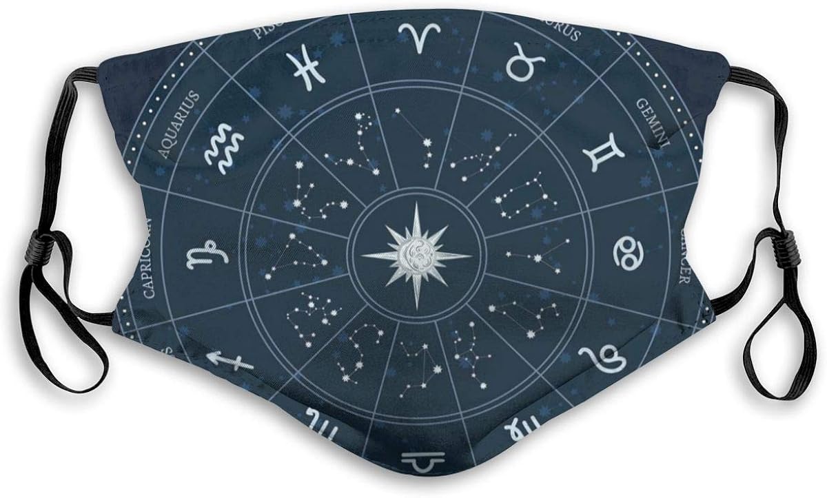 Astrology Zodiac Signs Circle Horoscope Wheel Masks Windproof Cover