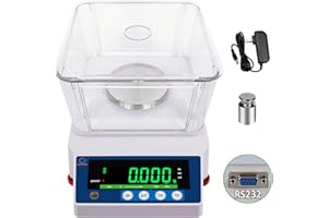 RUISHAN Lab Analytical Balance 500gx0.001g High Precision Lab Scale Accurate Electronic Scientific Scale .001 Gram Digital Precision Weighing Scale Jewelry Scales with Windshield