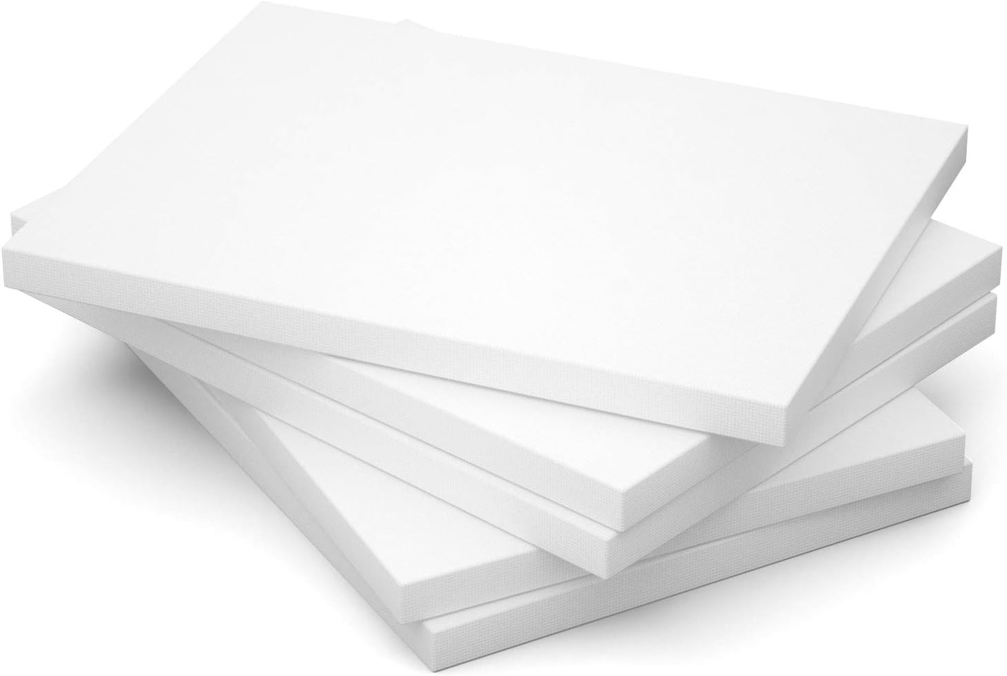 GOTIDEAL Stretched Canvas, 16x20" Inch Set of 5, Primed White - 100% Cotton Artist Canvas Boards for Painting, Acrylic Pouring, Oil Paint Dry & Wet Art Media