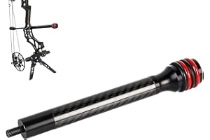 FENJANER Archery 6″/8″ Bow Stabilizer- Carbon Fiber Bow Balance Bar with Damping System for Compound/Recurve Bow Hunting Archery Accessory Equipment