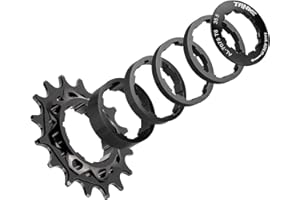 CooMeng 15T/16T/18T Single Speed Cogs Conversion Kit for Multi-Speed Bike to Dirt Jump/BMX, Aluminum Single Speed Cassette with Spacer and Locking Ring