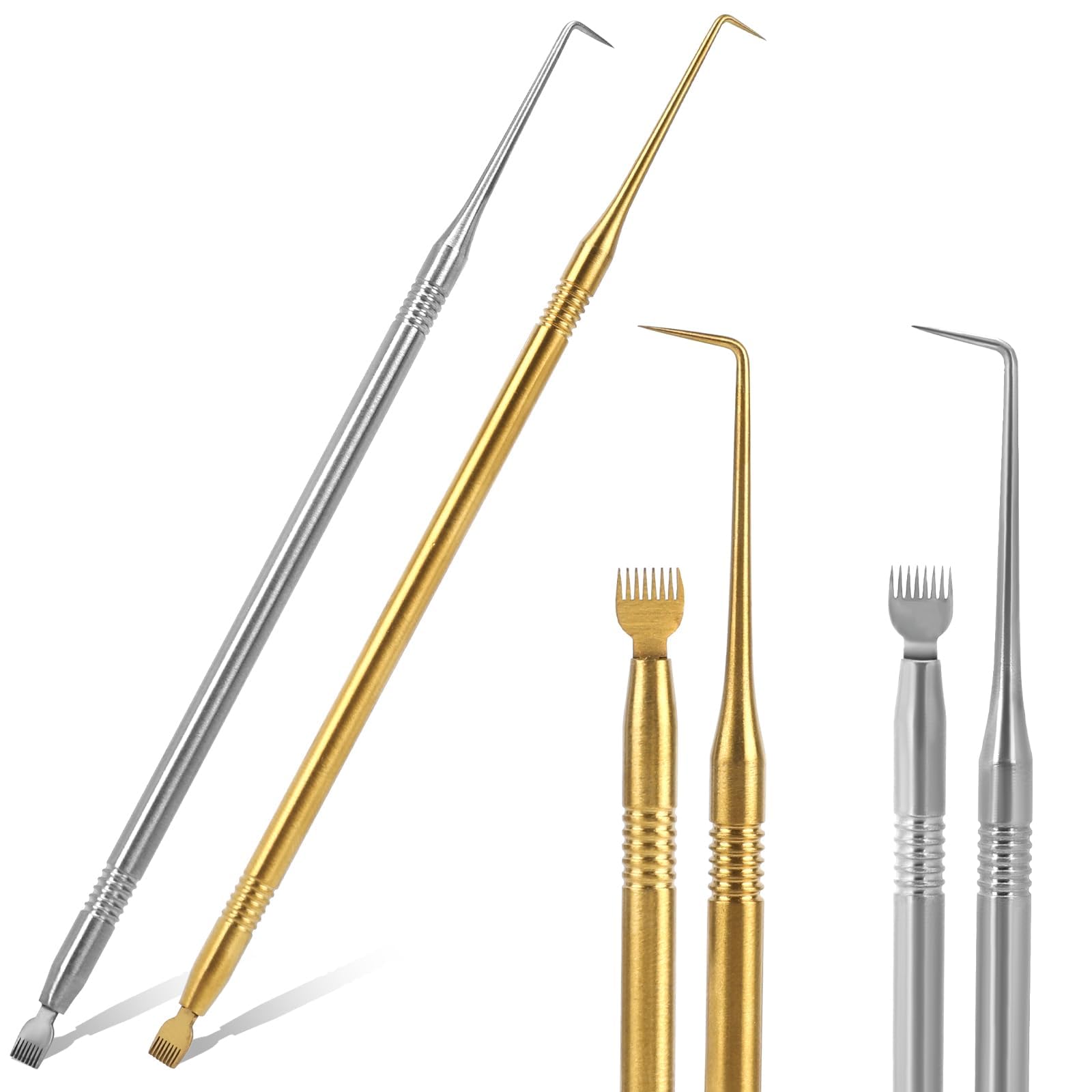 CVNRCLP Professional 2-in-1 Lash Lift Tool Kit - Stainless Steel Lash Lift & Tint Supplies with Metal Rods and Eyelash Separator Comb - Perfect for Salon & Home Use