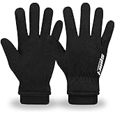 AmoyHarb Winter Gloves for Men & Women – Thermal Dralon Fleece Warm Gloves with Touchscreen Fingertip, Windproof & Breathable Cold Weather Gloves for Running, Hiking, Cycling, and Outdoor Sports