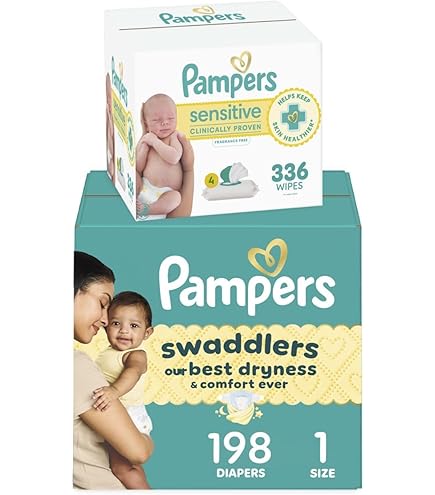 Amazon.com: Pampers Swaddlers Disposable Baby Diapers Size 1, 198