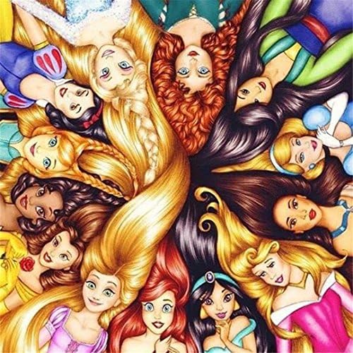 Kuwoolf Cartoon Princess Home Crafts Full Square Mosaic Drill Resin Embroidery 5D DIY Diamond Painting Mosaic 3D Cross Stitch Kit