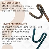 ANSIO Steel Fencing Pins 1.2m Long 8mm Thick Shepherds Crook Head Pack of 10 view 3